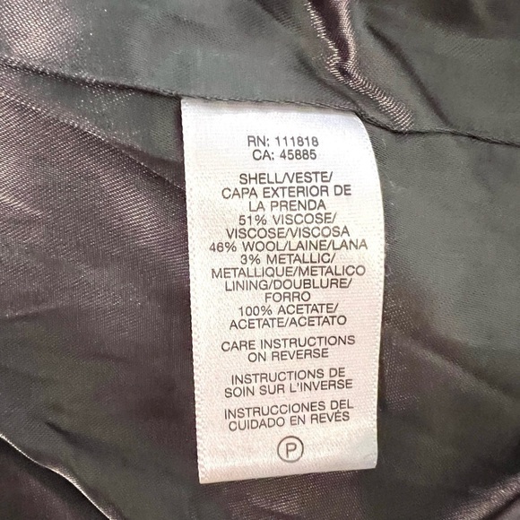 MICHAEL KORS Wool Herringbone Grey Academy Blazer Y2K women’s size 10 - Picture 9 of 9